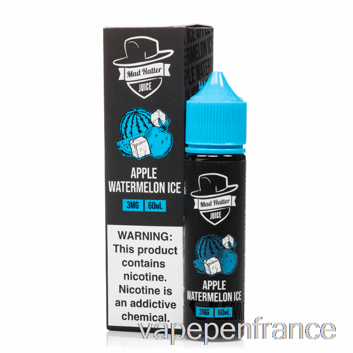 Glace Pomme Pastèque - Chapelier Fou - Stylo Vape 60ml 3mg